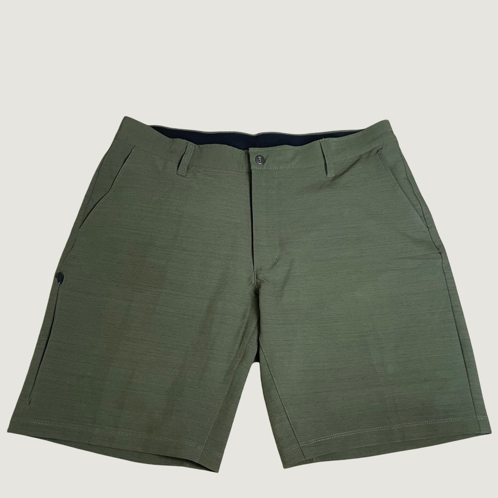 BYLT Premium Basics Everyday Shorts 2.0 Men's XL Dark Olive Green Stretch Golf
